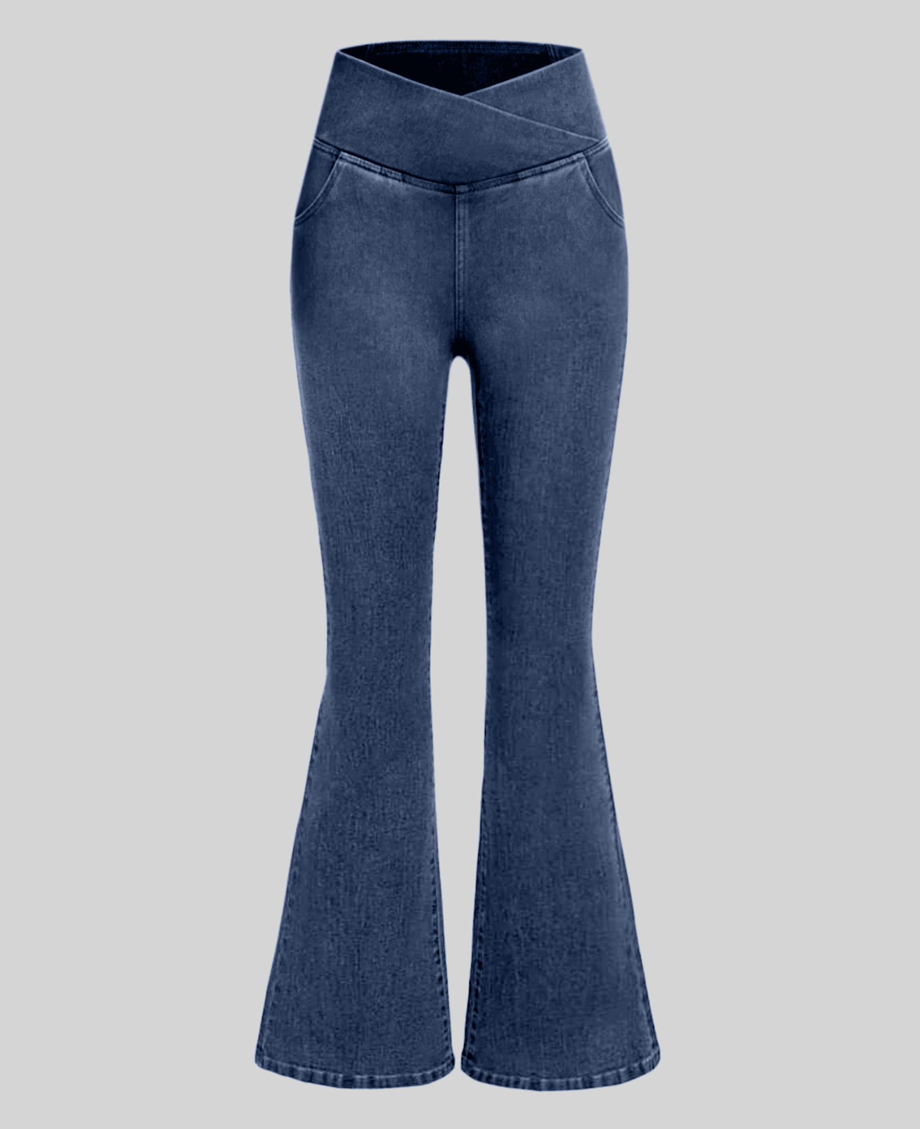 Calça Jeans de Cintura Alta Cruzada (Pague 1 leve 2)