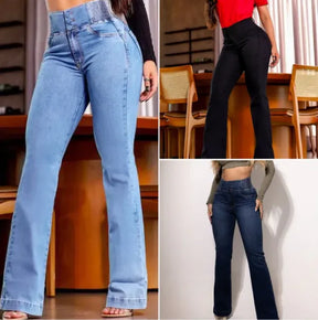 Calça Jeans Flare Modeladora de Cintura Alta [Pague 1 Leve 2]