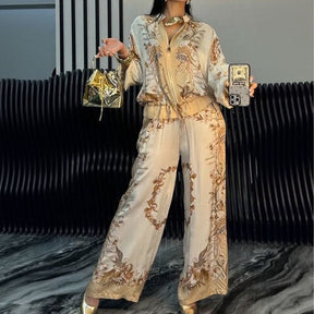 Conjunto Saori™ em Tecido Leve com Brilho Acetinado