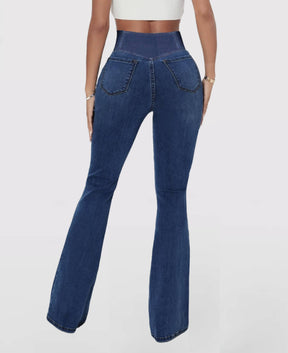 Calça Jeans de Cintura Alta Cruzada (Pague 1 leve 2)